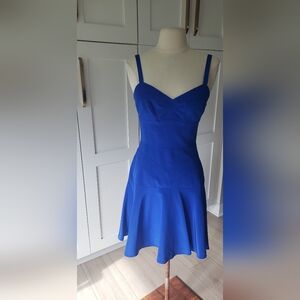 Amanda Uprichard Silk Cadillac Dress Womens S Blue Flowy Tank Sundress USA Made